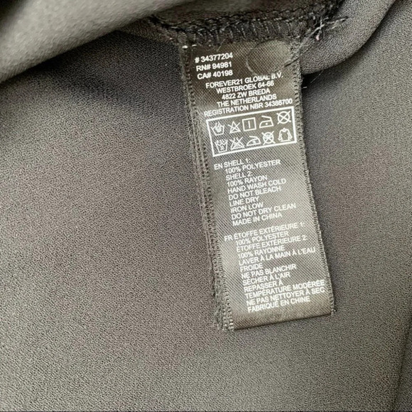 Forever 21 Women's Baseball Top Long Sleeve Sheer Black Grey Size Small - Picture 11 of 13